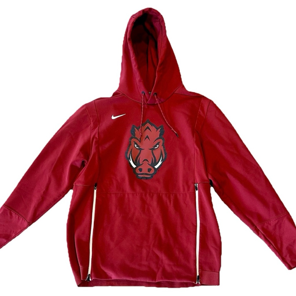 Men's Nike Cardinal Arkansas Razorbacks Logo Club Pullover Hoodie